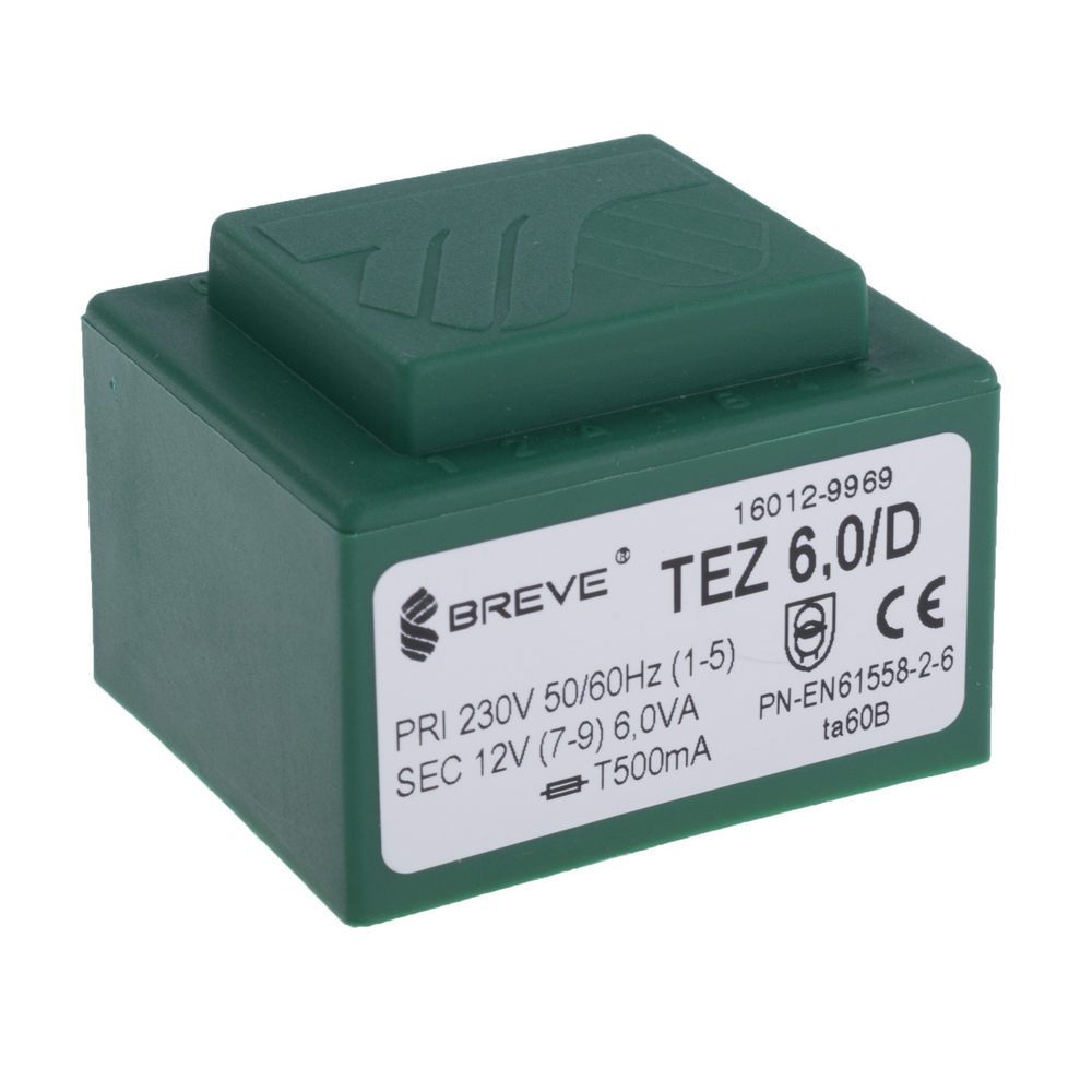 Трансформатор залитий 6VA, 12 V, TEZ6/D230/12V BREVE TUFVASSONS Трансформатор залитий 6VA, 12 V, TEZ6/D230/12V BREVE TUFVASSONS