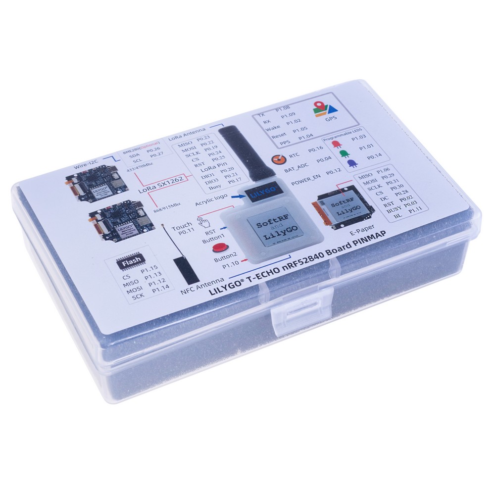 LILYGO® TTGO SoftRF T-Echo NRF52840 433MHz Black