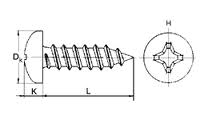 Саморіз по металу 2,2x9,5 округла головка, хрест (SB812295 Schukat)