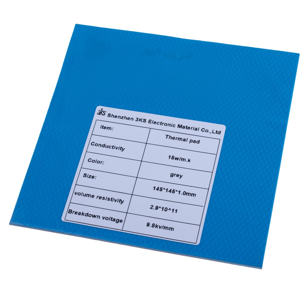 Термопрокладка 1mm, 145x145mm, 15W/m.k. колір: сірий 3KS Термопрокладка 1mm, 145x145mm, 15W/m.k. колір: сірий 3KS