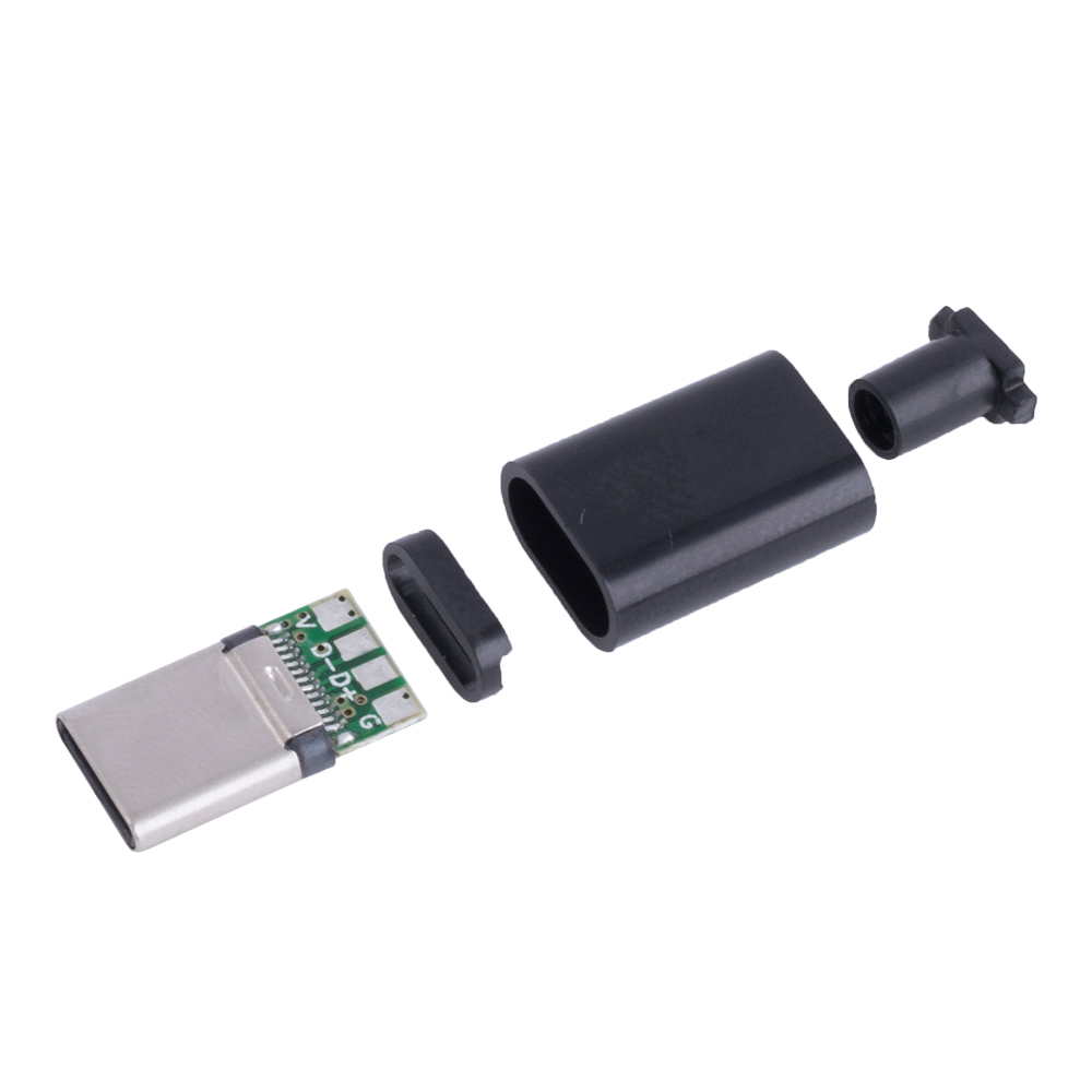 Type-C USB вилка apple style чорна