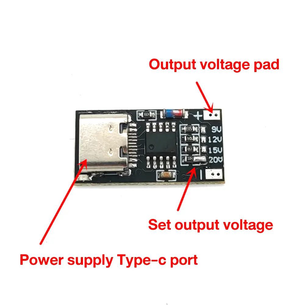 Конвертер напруги Type-C Power delivery-> 9/12/15/20VDC