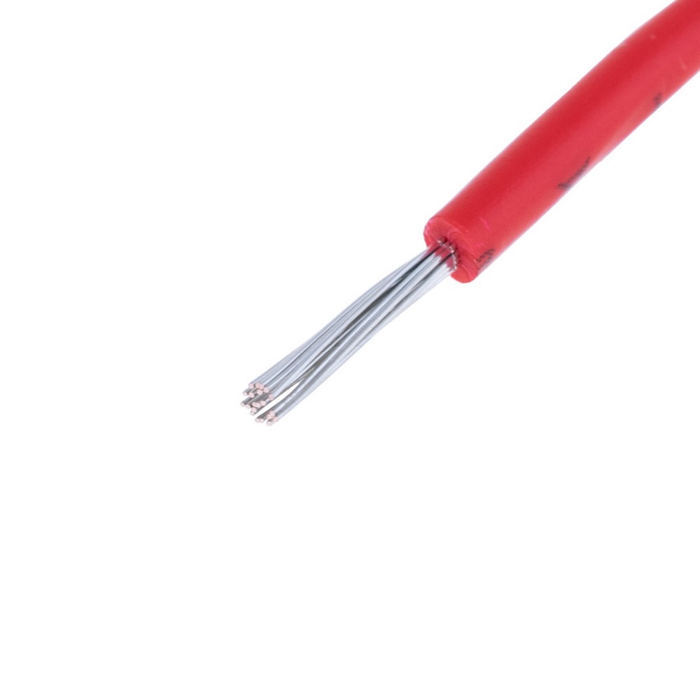 Провід багатожильний луджений UL1007 (20AWG, 0.5mm2, 21xD0.16mm, мідь, PVC), червоний Провід багатожильний луджений UL1007 (20AWG, 0.5mm2, 21xD0.16mm, мідь, PVC), червоний
