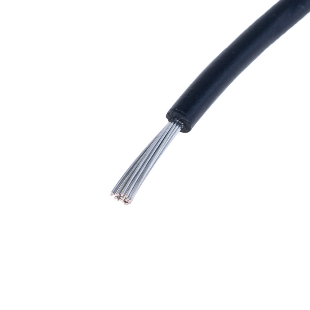Провід багатожильний луджений UL1007 (20AWG, 0.5mm2, 21xD0.16mm, мідь, PVC), чорний Провід багатожильний луджений UL1007 (20AWG, 0.5mm2, 21xD0.16mm, мідь, PVC), чорний