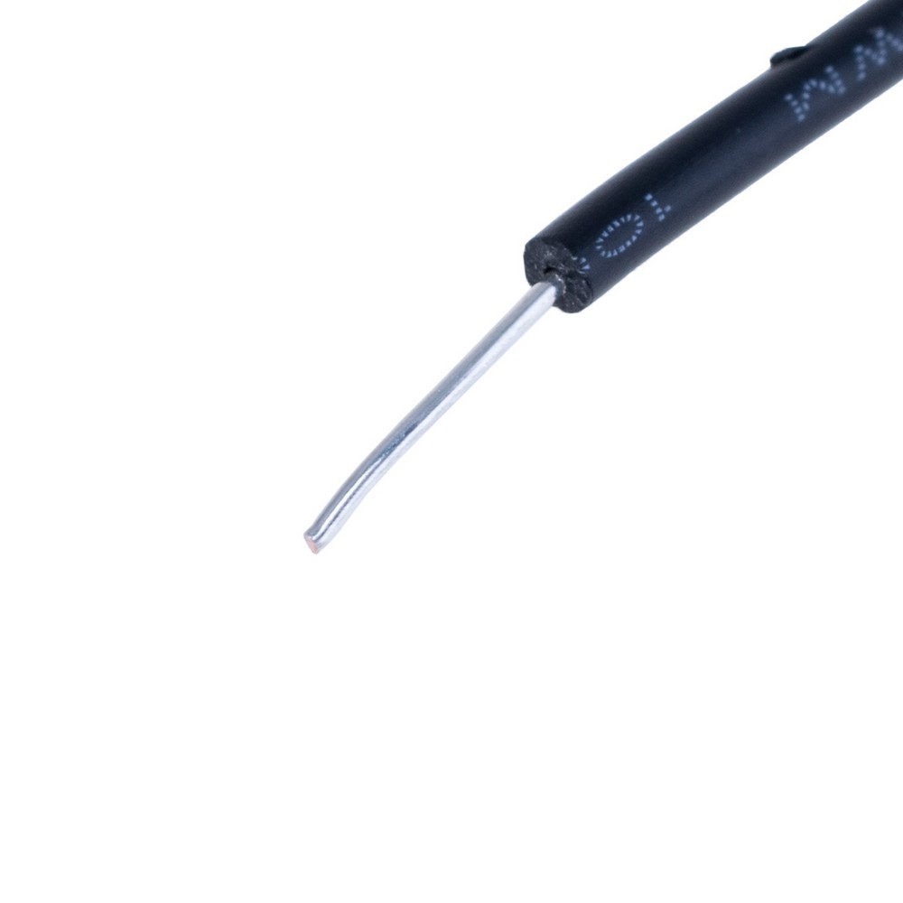 Провід одножильний луджений UL1007 (26AWG, 1xD0.13mm2, мідь, PVC), чорний Провід одножильний луджений UL1007 (26AWG, 1xD0.13mm2, мідь, PVC), чорний