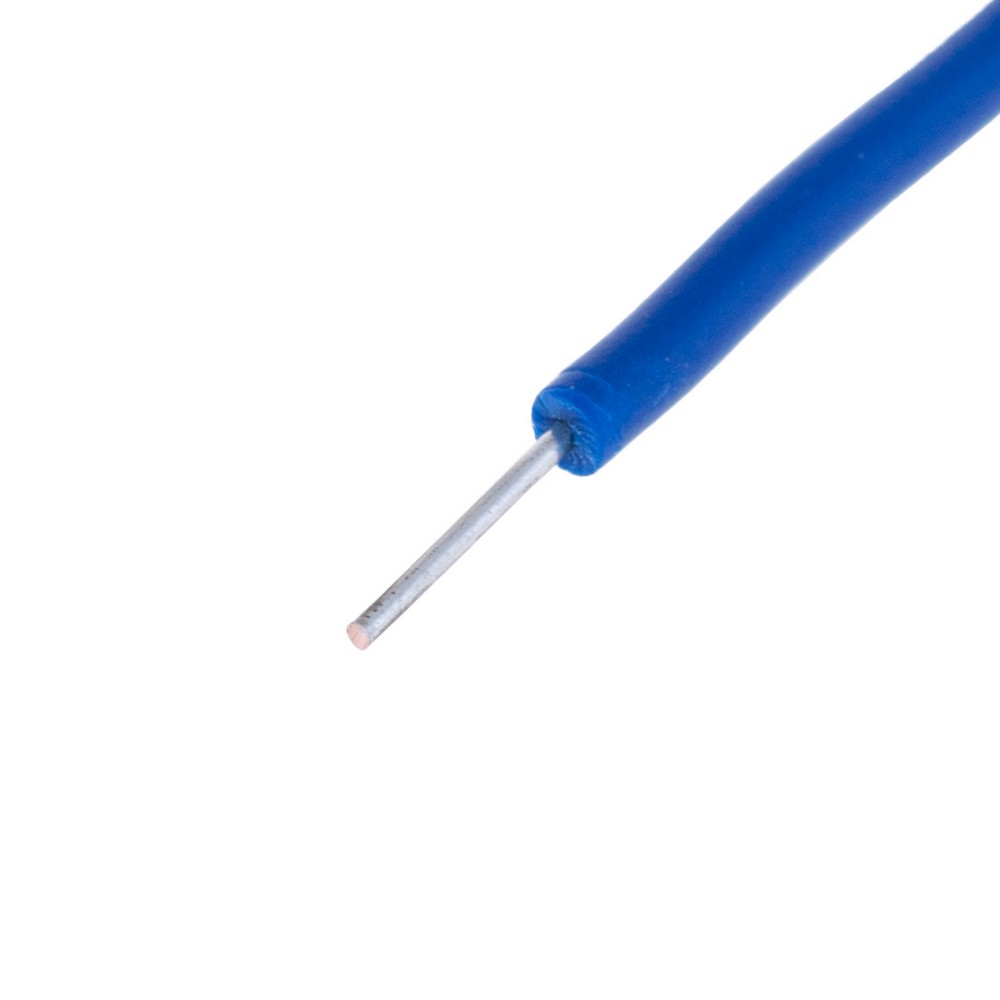 Провід одножильний луджений UL1007 (26AWG, 1xD0.13mm2, мідь, PVC), синій Провід одножильний луджений UL1007 (26AWG, 1xD0.13mm2, мідь, PVC), синій