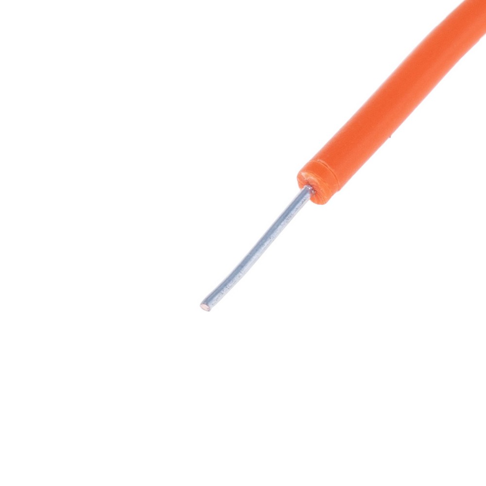 Провід одножильний луджений UL1007 (26AWG, 1xD0.13mm2, мідь, PVC), помаранчевий Провід одножильний луджений UL1007 (26AWG, 1xD0.13mm2, мідь, PVC), помаранчевий