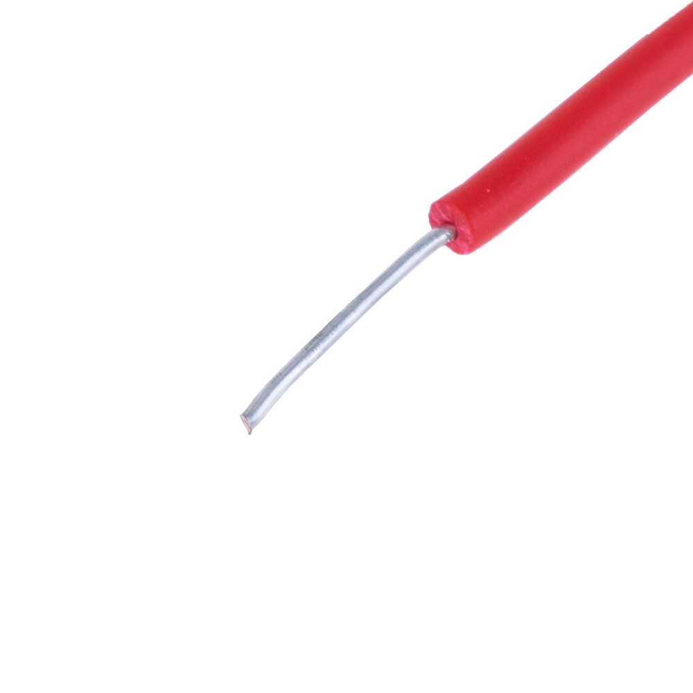 Провід одножильний луджений UL1007 (26AWG, 1xD0.13mm2, мідь, PVC), червоний Провід одножильний луджений UL1007 (26AWG, 1xD0.13mm2, мідь, PVC), червоний