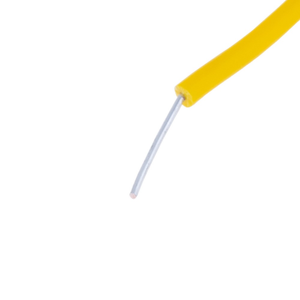 Провід одножильний луджений UL1007 (26AWG, 1xD0.13mm2, мідь, PVC), жовтий Провід одножильний луджений UL1007 (26AWG, 1xD0.13mm2, мідь, PVC), жовтий