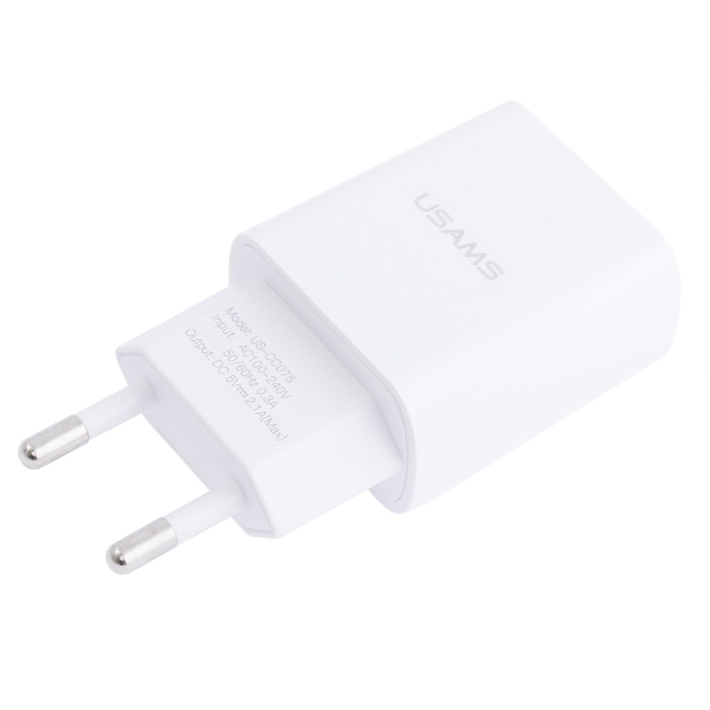 Зарядний пристрій US-CC075 T18 Single USB (USAMS) білий. Уцінка:відкрита, пошкоджена упаковка.