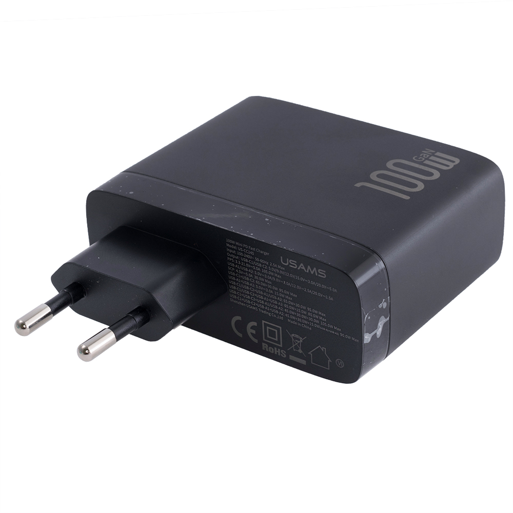 Зарядний пристрій US-CC145 T44 100W 4 Ports GaN Fast 2A+2C Charger (USAMS)