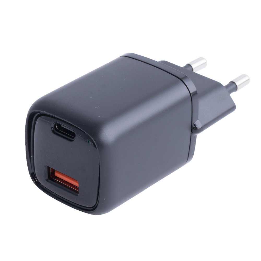 Зарядний пристрій US-CC152 T46 33W QC+PD Digital Display Fast A+C Charger (USAMS) чорний Зарядний пристрій US-CC152 T46 33W QC+PD Digital Display Fast A+C Charger (USAMS) чорний