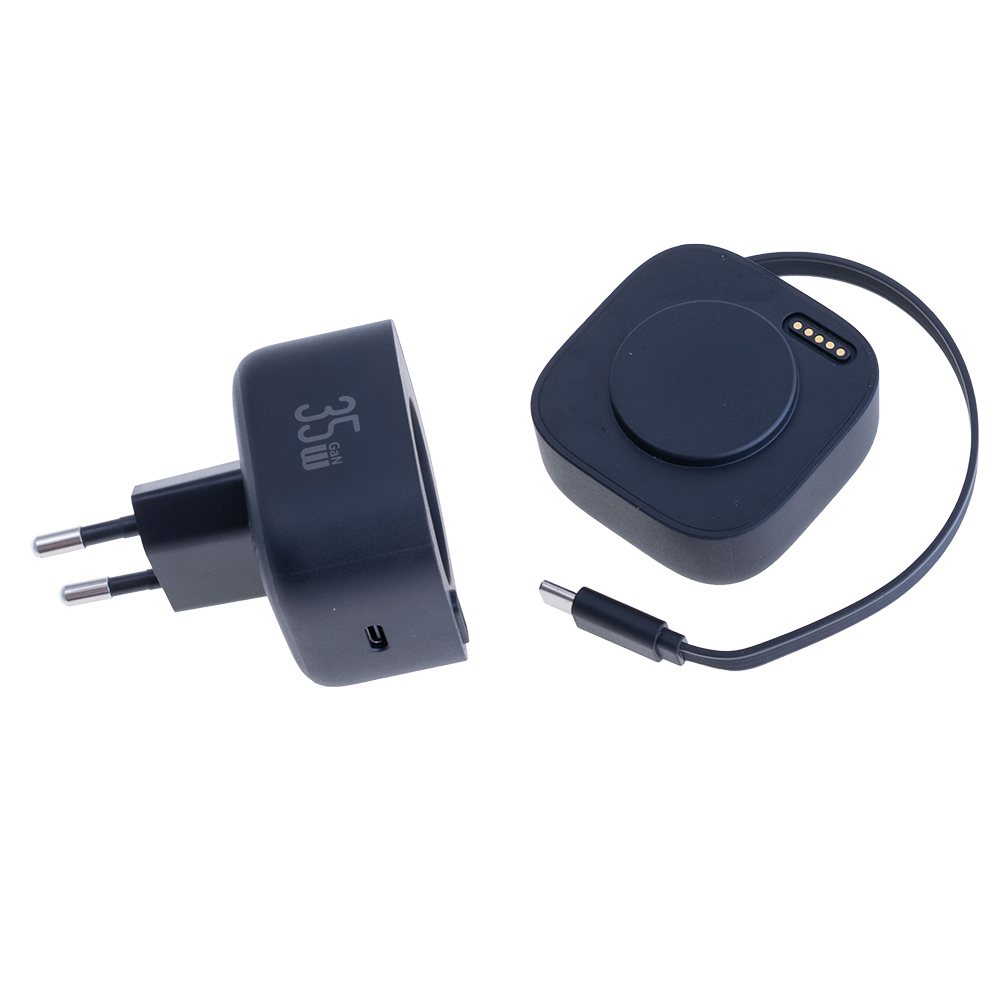 Зарядний пристрій чорний US-CC202 PD35W Dual Port GaN Fast Charger With Type-C Magnetic Telescopic Cable (black, EU) Зарядний пристрій чорний US-CC202 PD35W Dual Port GaN Fast Charger With Type-C Magnetic Telescopic Cable (black, EU)
