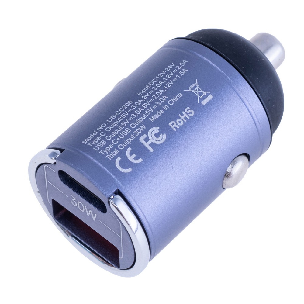 Автомобільний зарядний пристрій US-CC206 30W (USAMS)