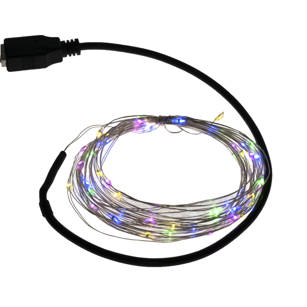 Світлодіодна гірлянда USB 5m 50led, RGB