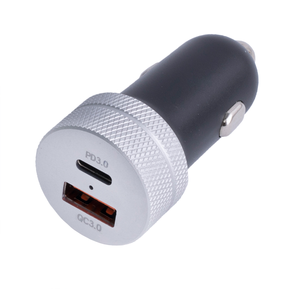 Автомобільний зарядний пристрій USB-A+USB-C. Уцінка: без упаковки Автомобільний зарядний пристрій USB-A+USB-C. Уцінка: без упаковки