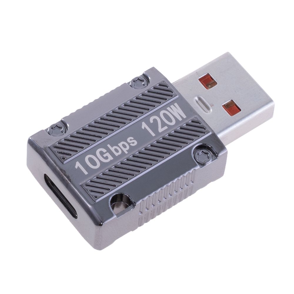 Перехідник з USB-A 3.0 в USB type-С, 10Gbps, 120W