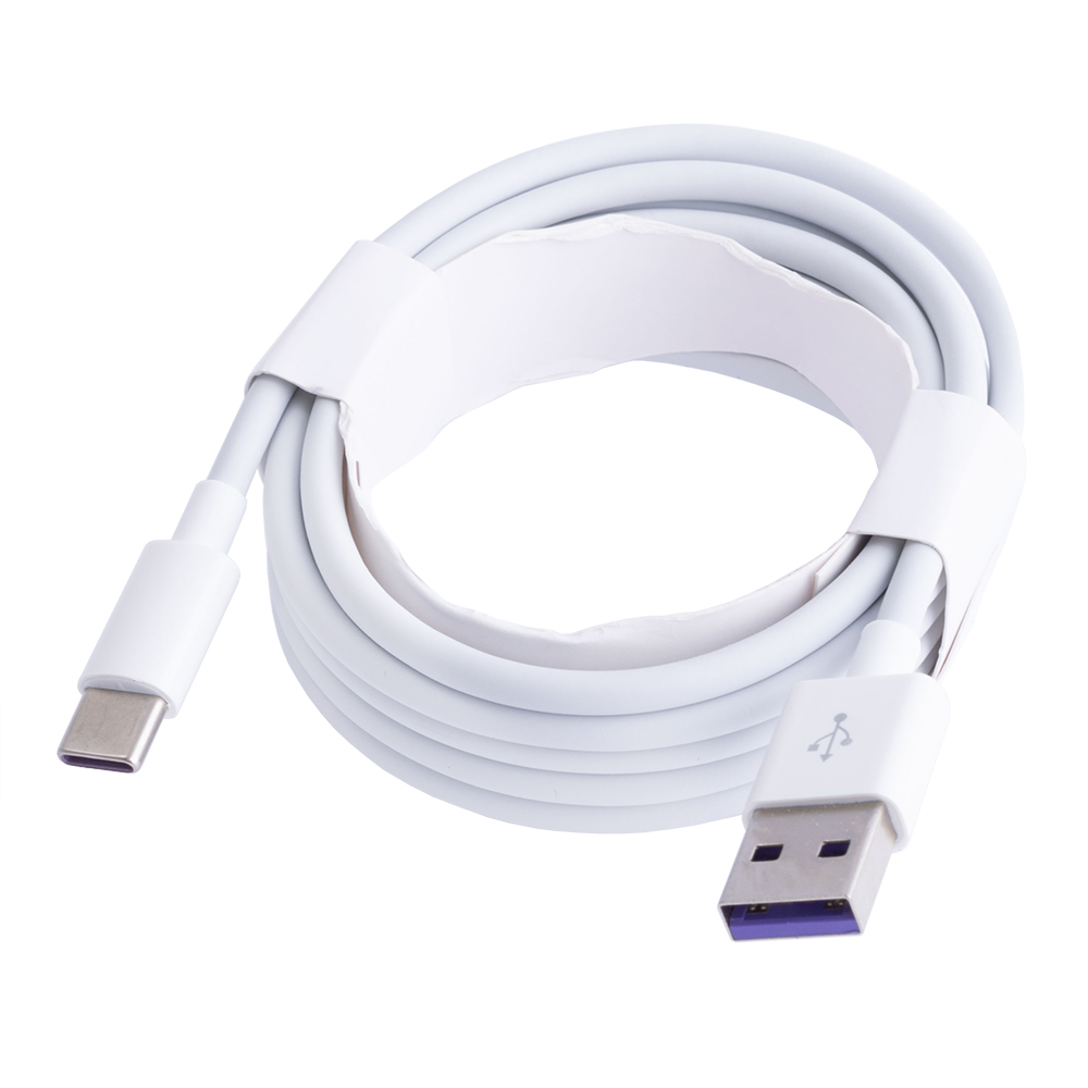 Кабель USB-A/USB typc C "тато", 5А, білий, 2 метри