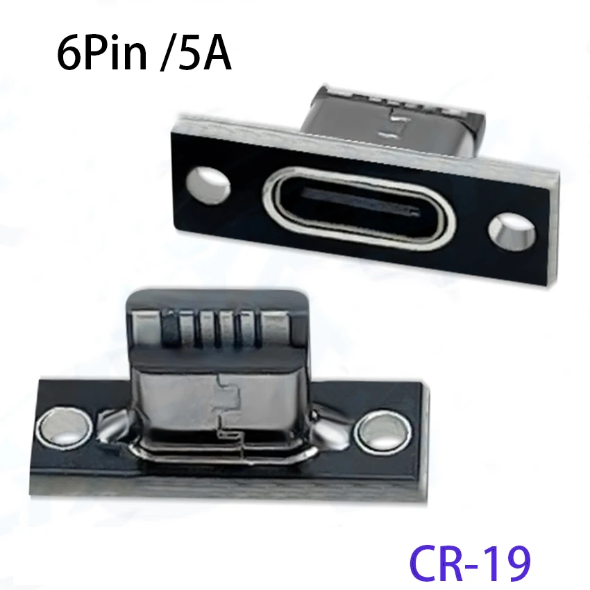 Роз'єм Type-C (6pin/5A, CR-19) на платі на панель