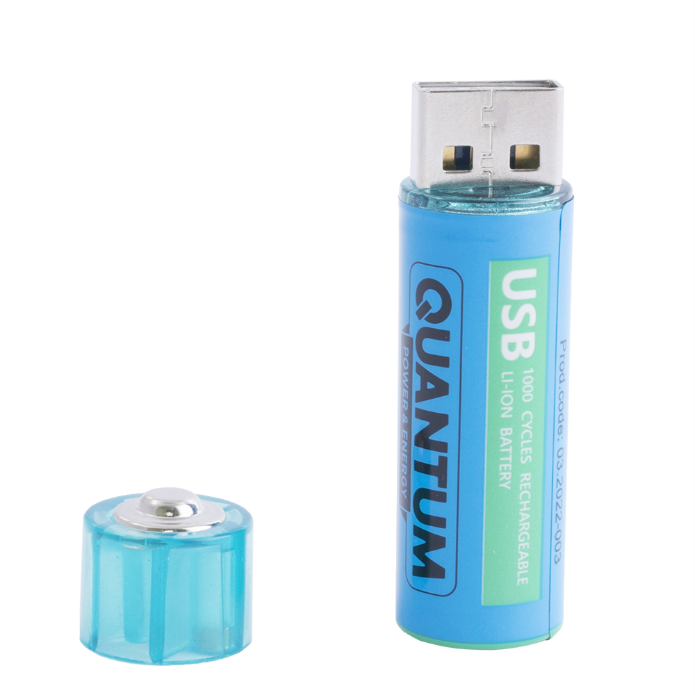 Li-Ion 1100mAh, 1,5V, AA Quantum літій-іонний акумулятор USB/Li-ionAA1100-PB2