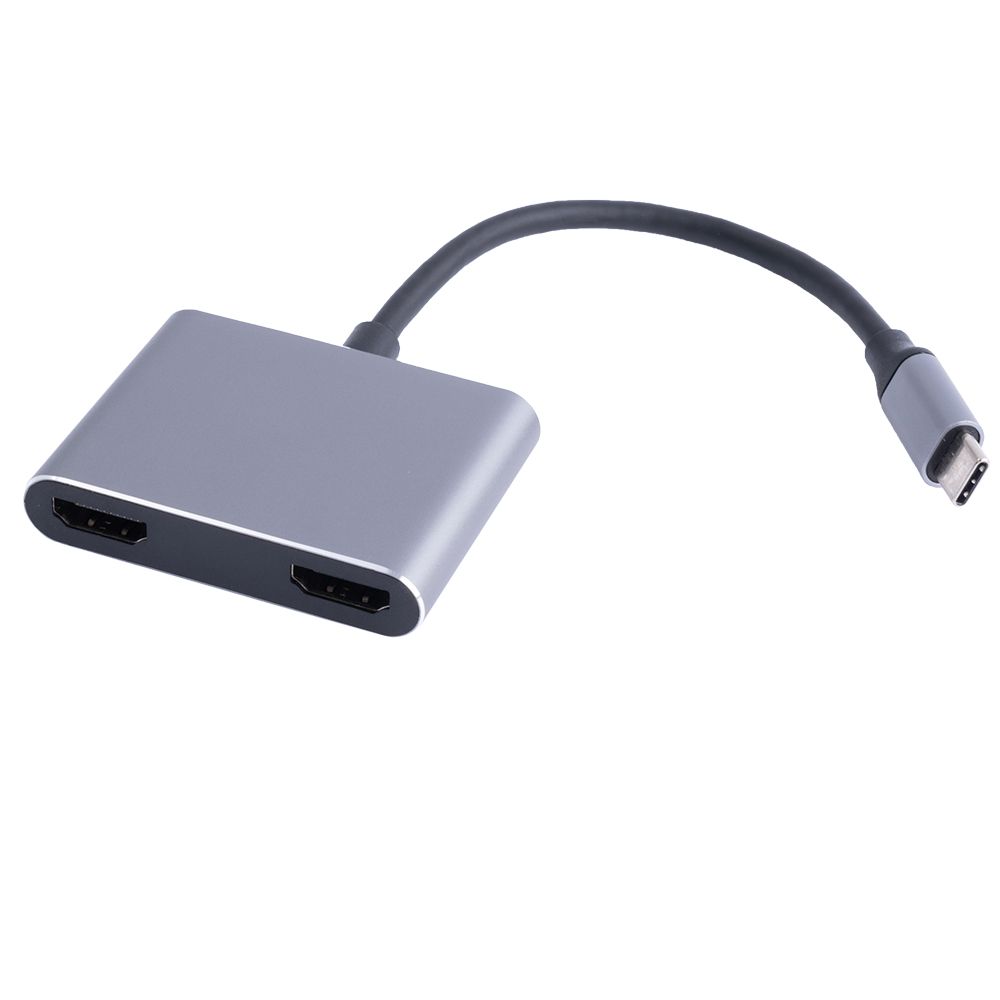 Перехідник USB type C "тато" to 2 HDMI "мама
