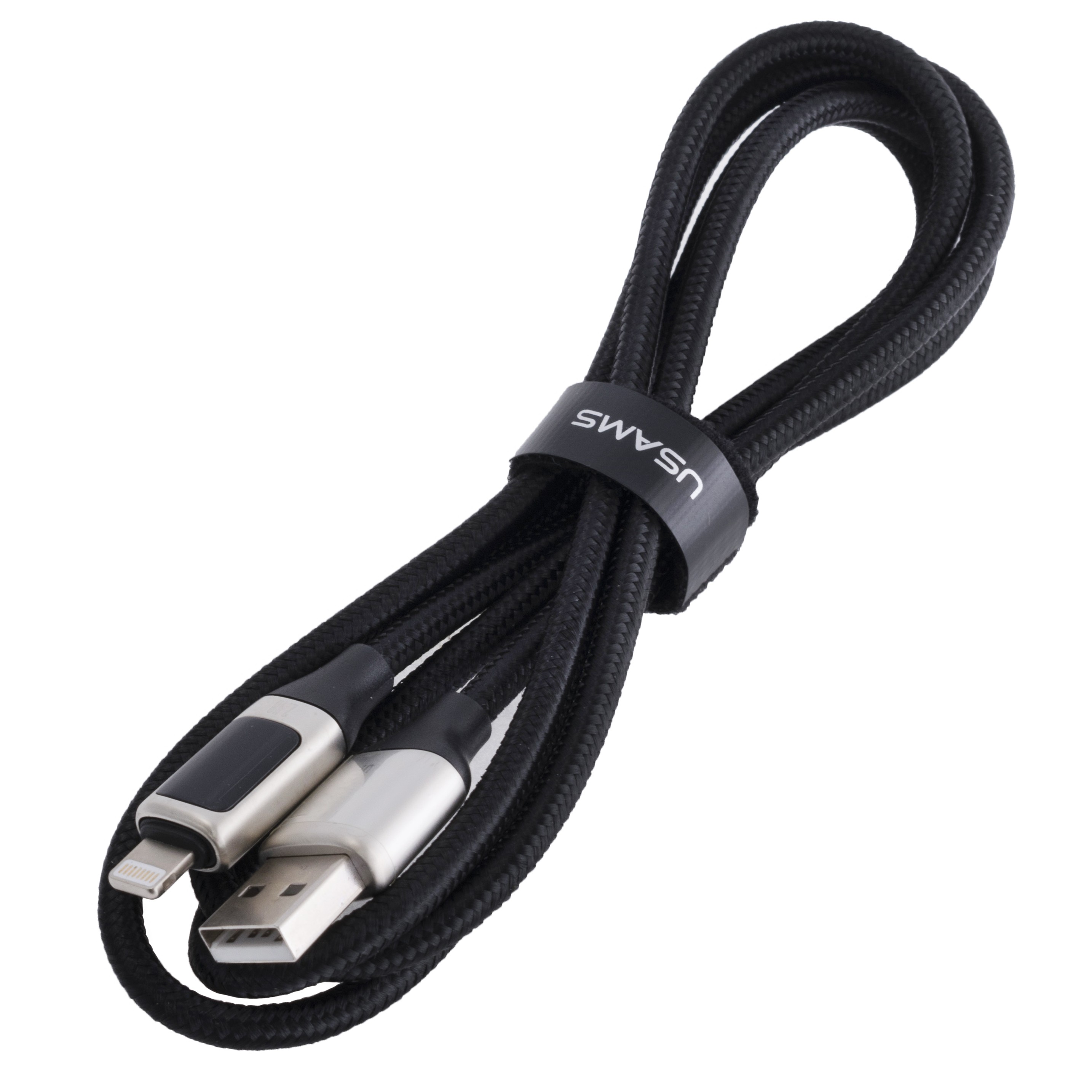 Кабель USB US-SJ543 U78 (USAMS) Lightning Digital Display Charging & Data Cable (USAMS) 1.2м білий Кабель USB US-SJ543 U78 (USAMS) Lightning Digital Display Charging & Data Cable (USAMS) 1.2м білий