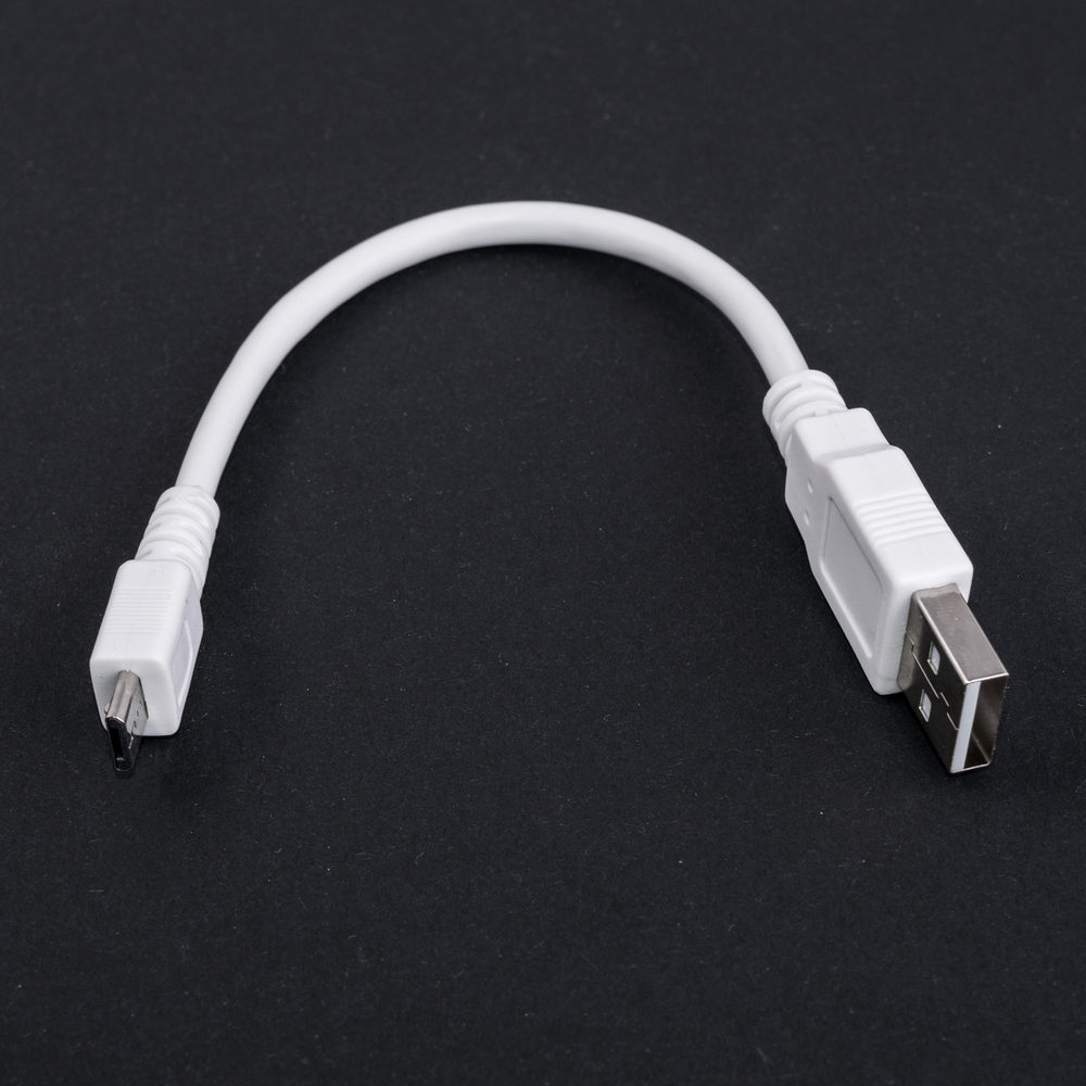 Кабель USBA-plug - USBmicro - plug довжина 0,15 м,, білий (USB-MICBM-0.15)