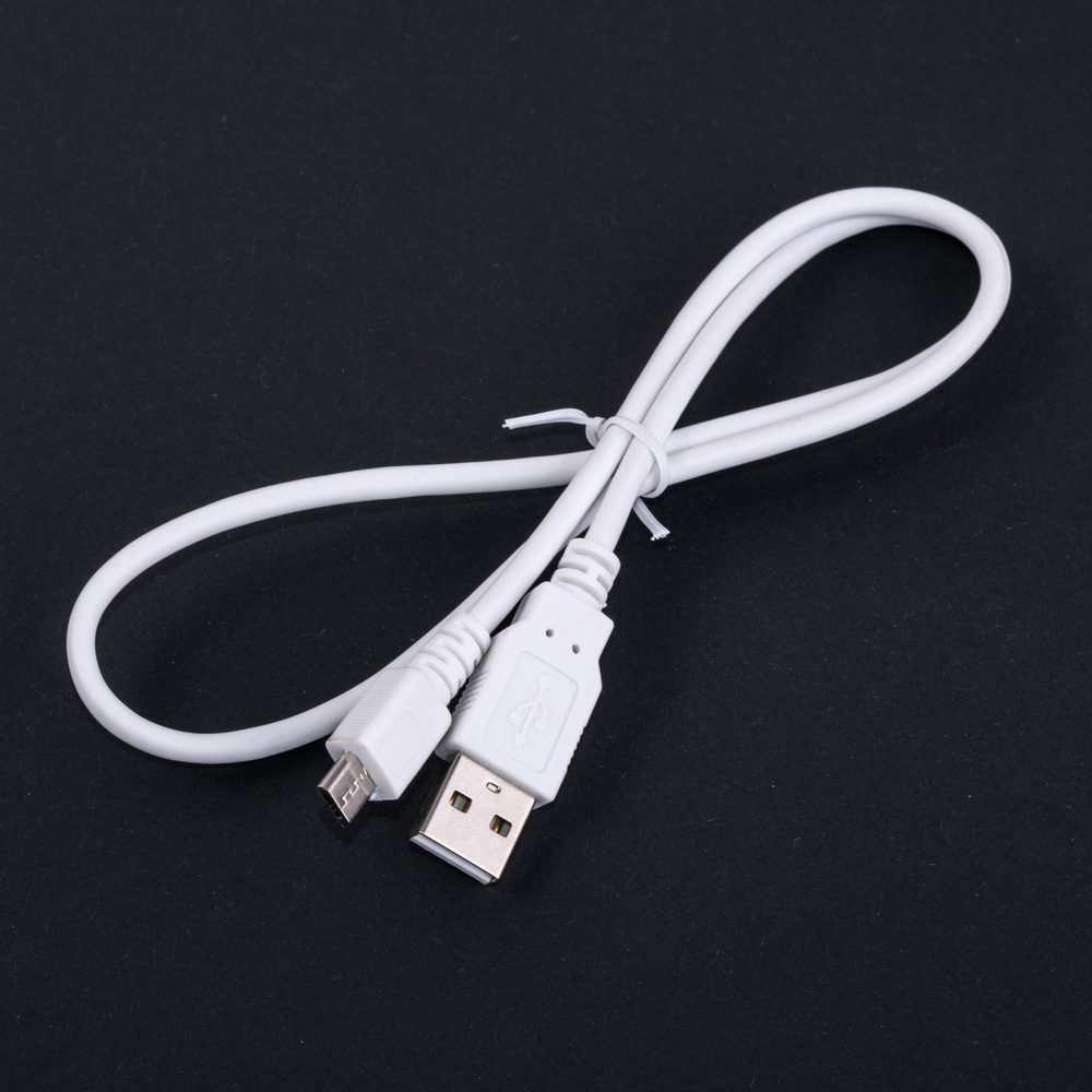 Кабель USBA-plug - USBmicro - plug довжина 0,6 м, білий (USB-MICBM-0.6)
