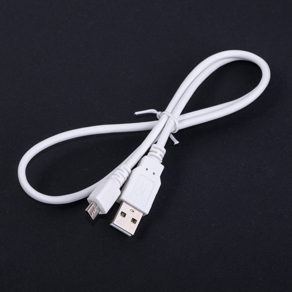 Кабель USBA-plug - USBmicro - plug довжина 0,6 м, білий (USB-MICBM-0.6) Кабель USBA-plug - USBmicro - plug довжина 0,6 м, білий (USB-MICBM-0.6)