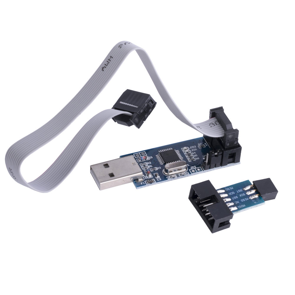 USBASP програматор AVR V2.0 + IDC перехідник з 10 на 6 PIN