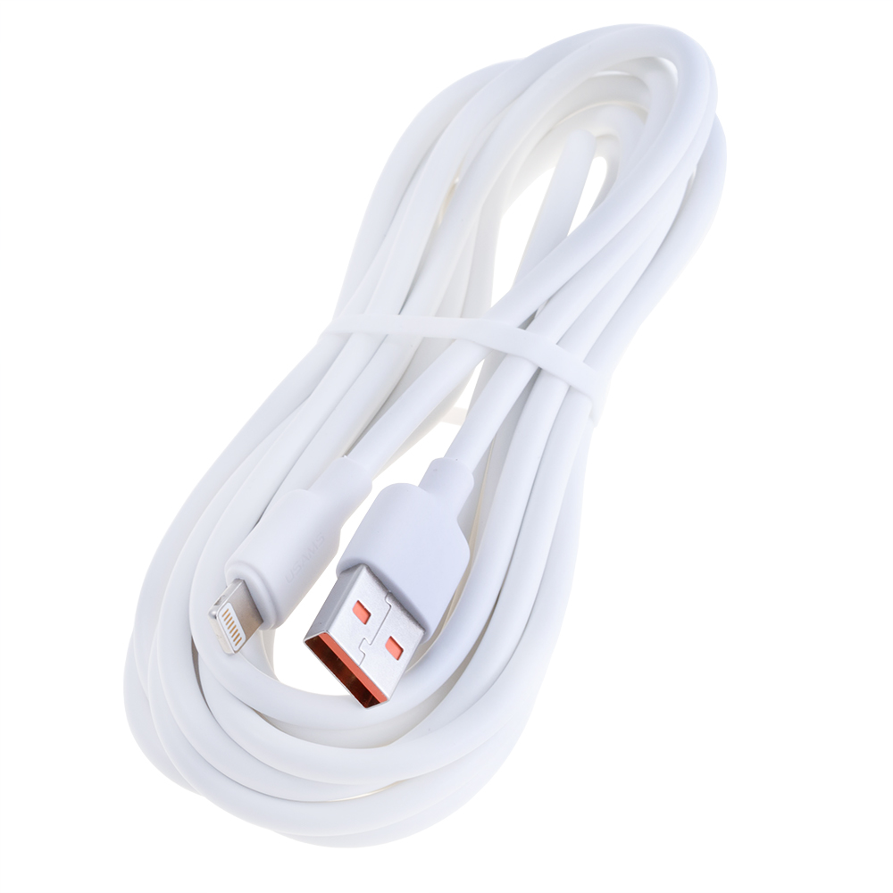 Кабель USB Lighting 2.4A 3m, білий (SJ606USB01 – USAMS)