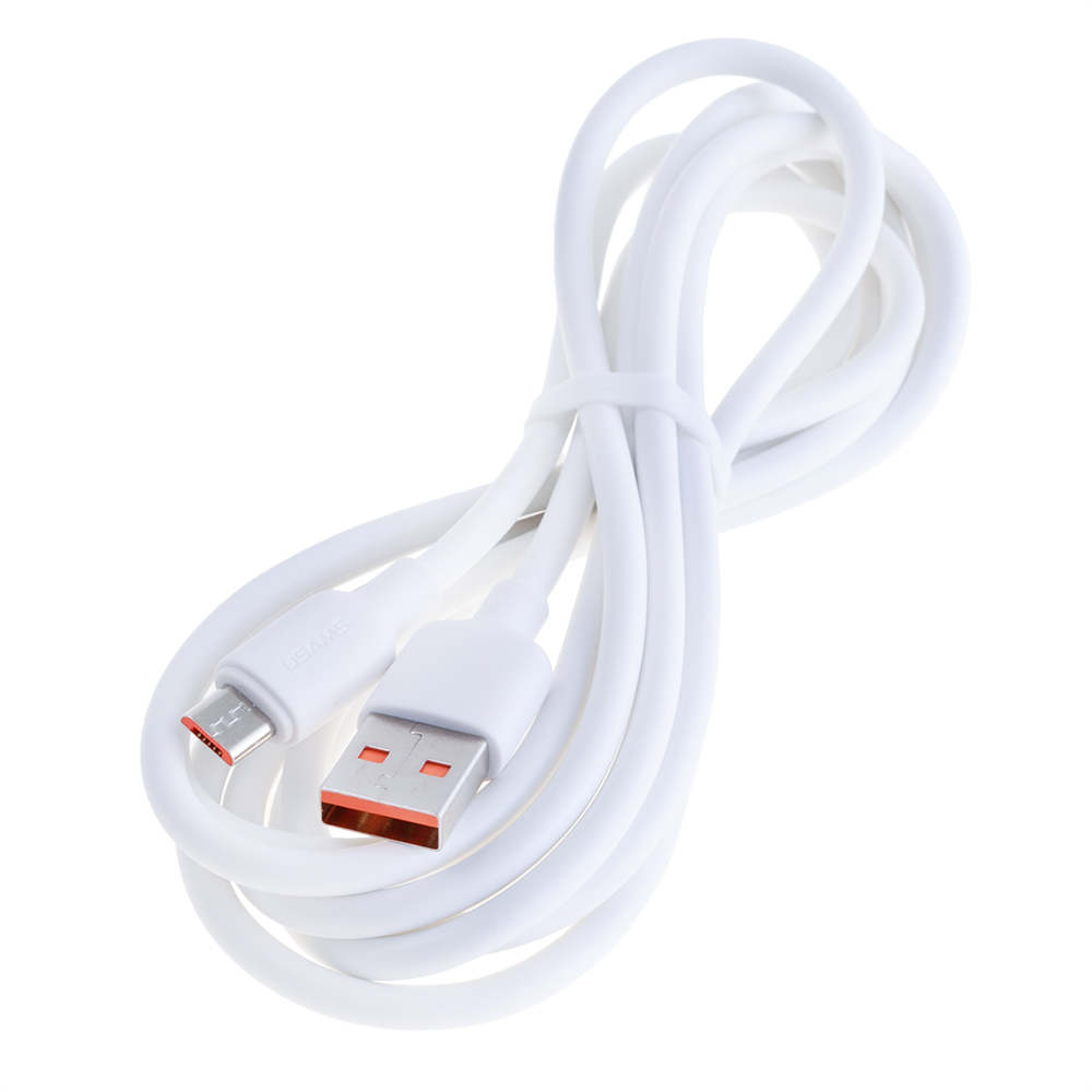 Кабель USB Micro 2A 2m, білий (SJ608USB01 – USAMS)