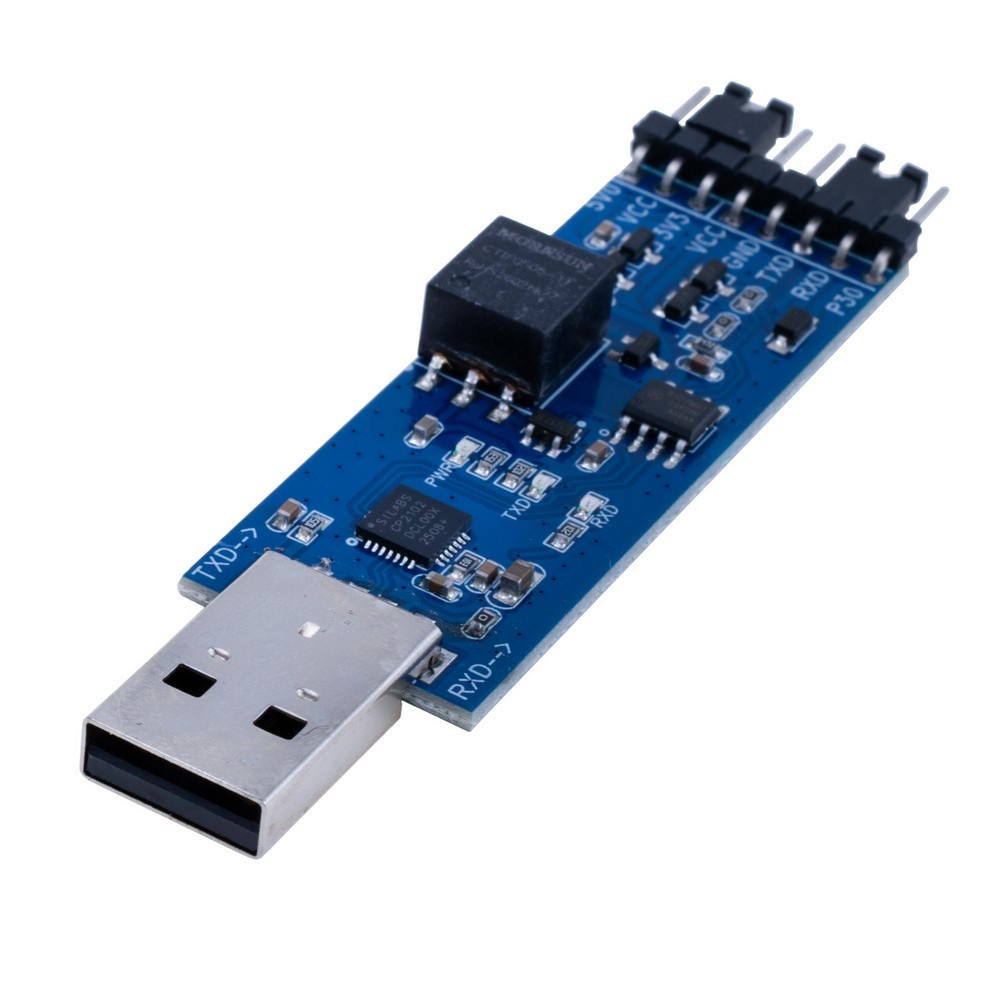 Перетворювач USB To TTL на базі CP2102, ізольований модуль Перетворювач USB To TTL на базі CP2102, ізольований модуль