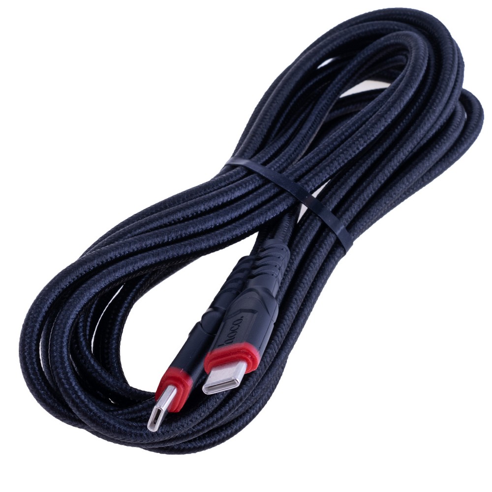 Кабель USB Type-C<->Type-C довжина 3m, чорний, Data Cable Hoco X59 Victory Type-C to Type-C 60W 3m Кабель USB Type-C<->Type-C довжина 3m, чорний, Data Cable Hoco X59 Victory Type-C to Type-C 60W 3m