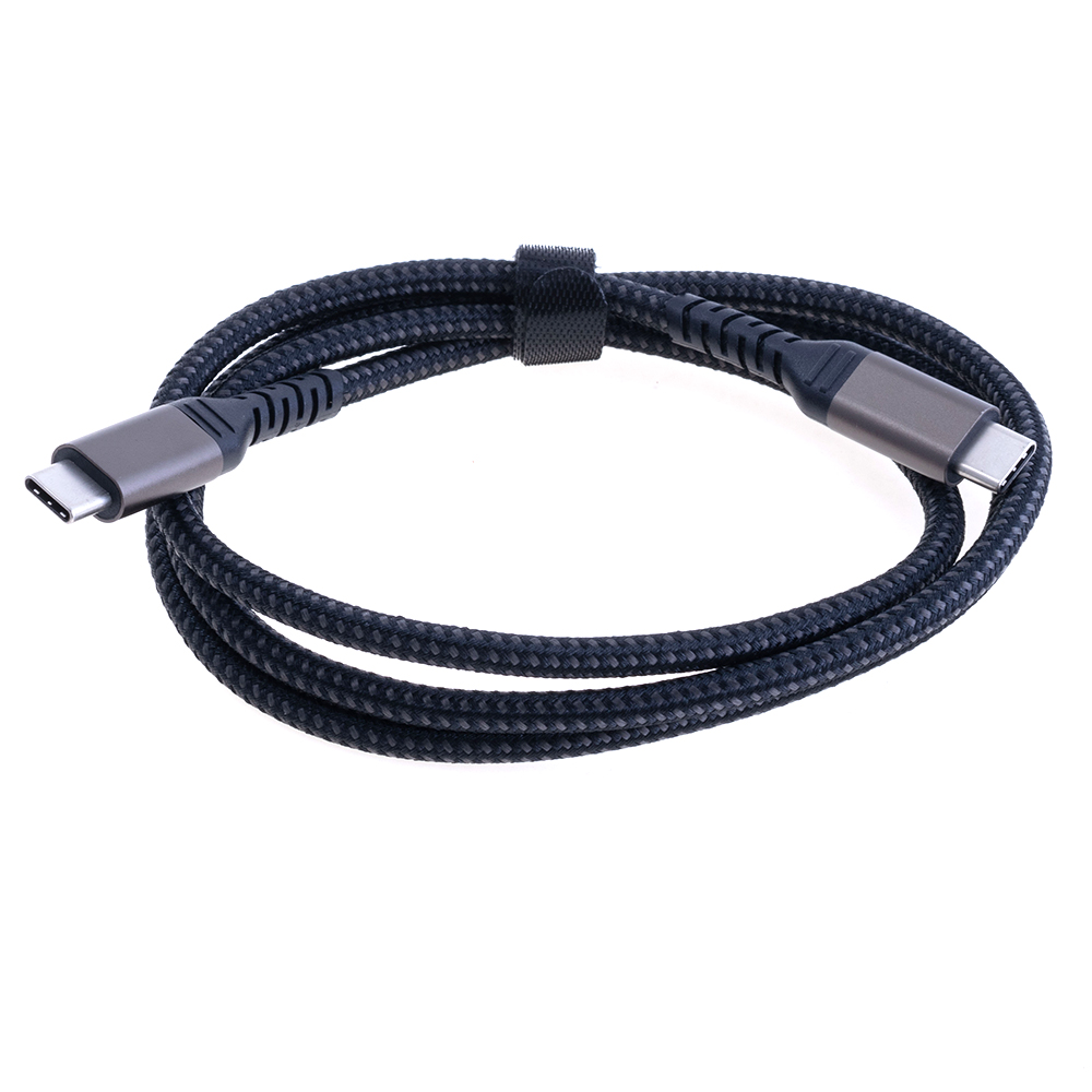 Кабель USB type-C -> USB type-C чорний, довжина 1 метр