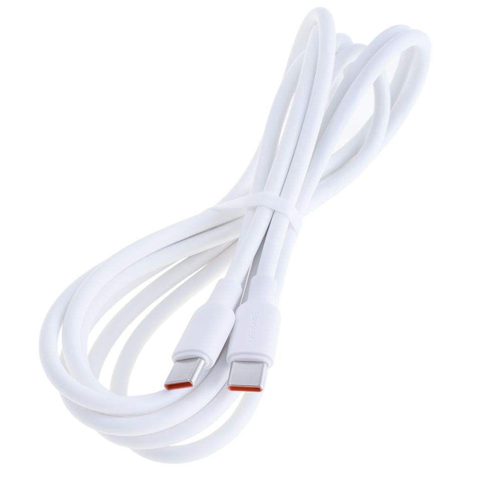 Кабель USB Type-C PD100W 2m, білий (SJ614USB01 – USAMS)