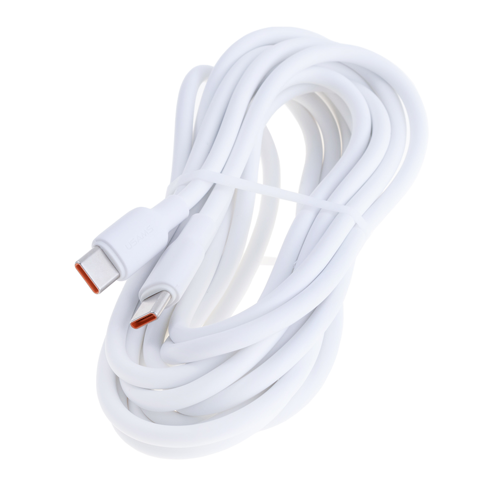 Кабель USB Type-C PD100W 3m, білий (SJ615USB01 – USAMS) Кабель USB Type-C PD100W 3m, білий (SJ615USB01 – USAMS)