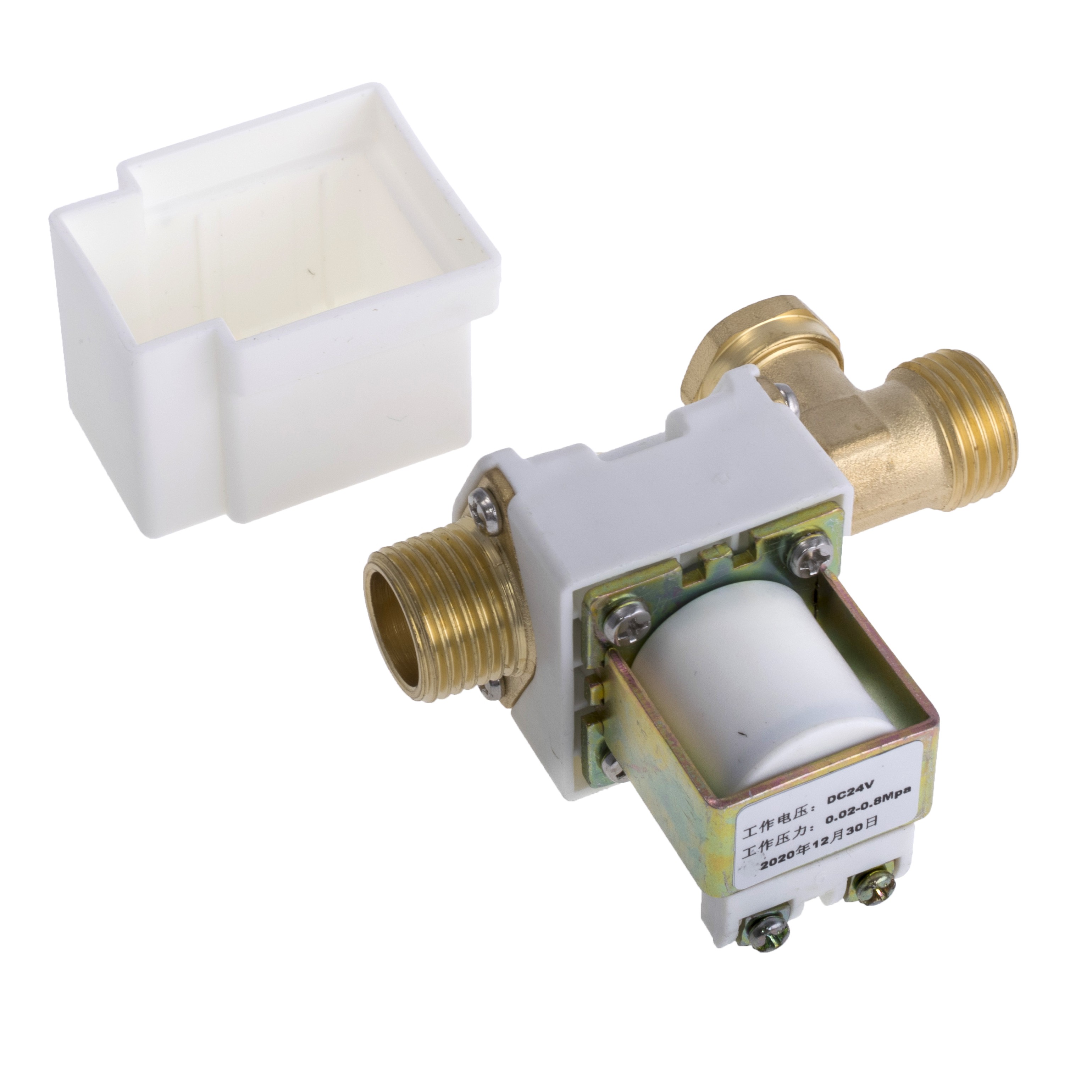 Водяний клапан 1/2 "24VDC 0,02Mpa-0,8Mpa Водяний клапан 1/2 "24VDC 0,02Mpa-0,8Mpa