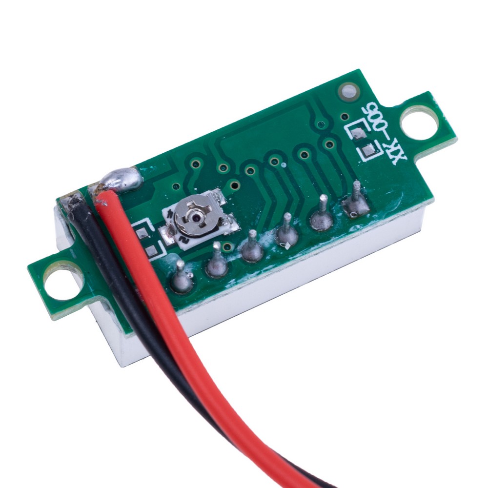 Вольтметр цифровий DC 2.5-30V 0.28" синій, 30x11,7x9,2mm