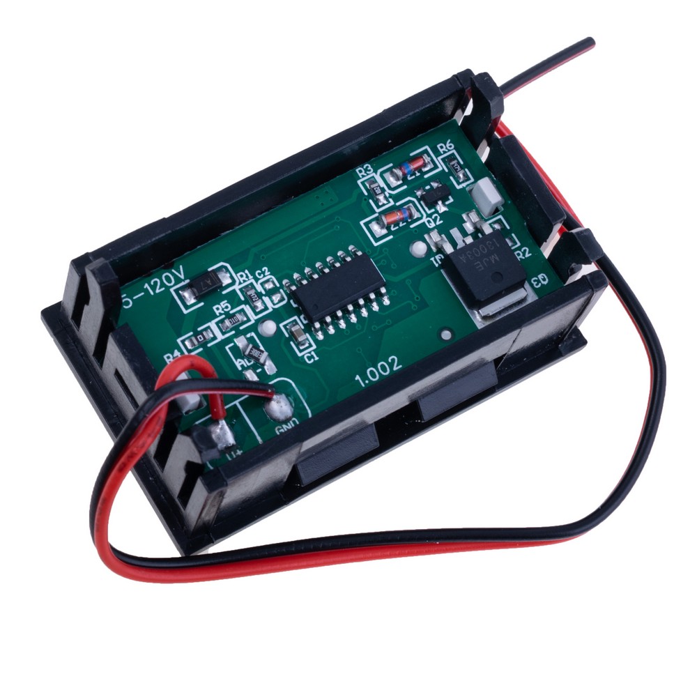 Вольтметр цифровий DC 5-120V 0.56" (синій)