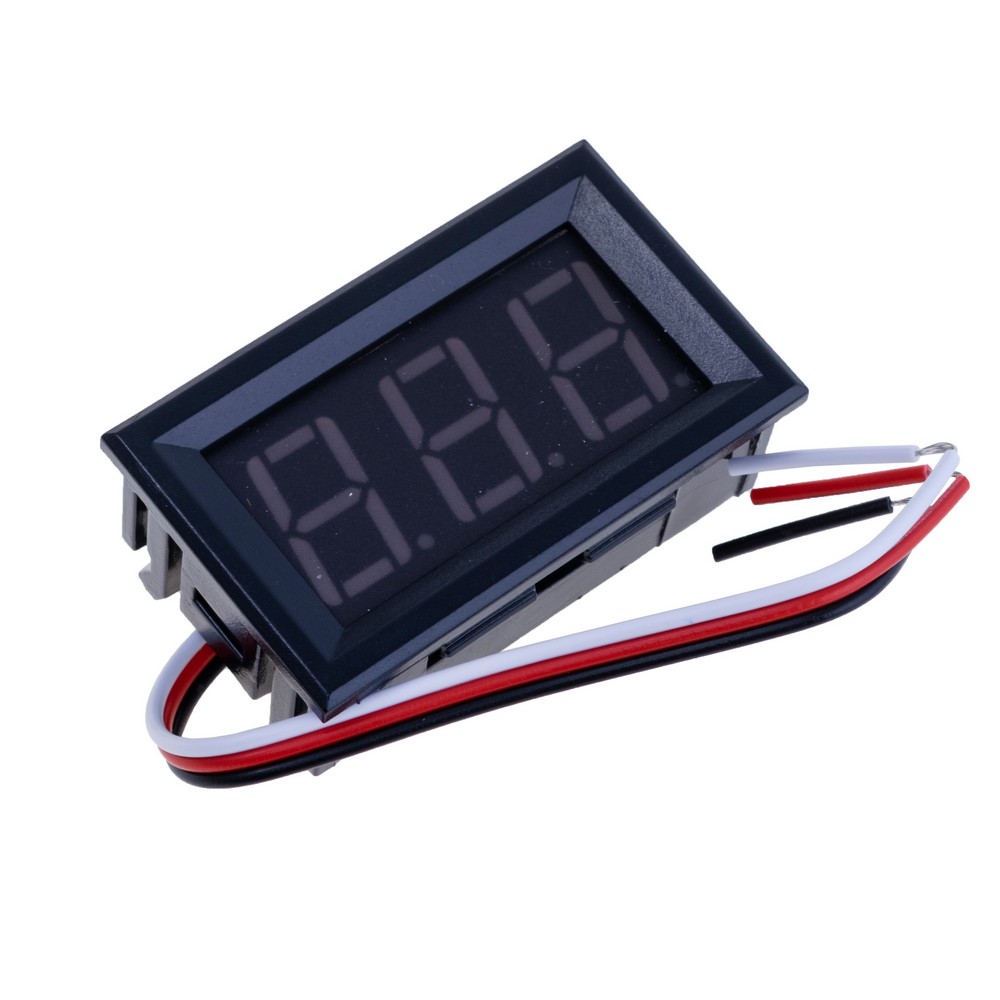 Вбудований вольтметр DC 4,5-30V синій дисплей 0.56" (три проводи)