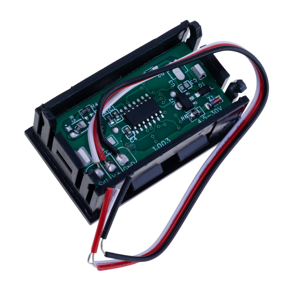 Вбудований вольтметр DC 4,5-30V синій дисплей 0.56" (три проводи)