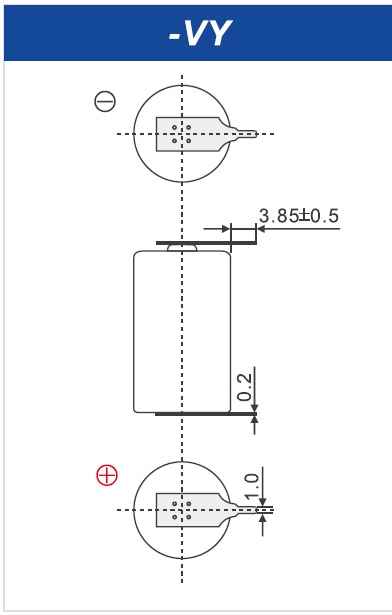 Батарейка 1/2AA літієва 3,6V 1шт. EEMB ER14250-VY-A08450(V2)