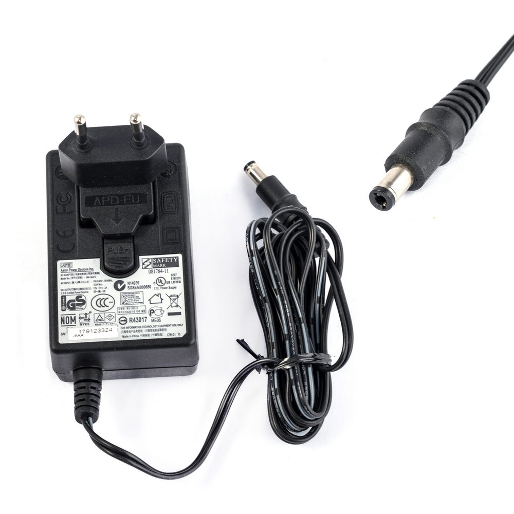 Блок живлення з вилкою 36W 12V, роз'єм:2.5x5.5мм,WA-36A12 (DSA-36PFC-12 FEU) Блок живлення з вилкою 36W 12V, роз'єм:2.5x5.5мм,WA-36A12 (DSA-36PFC-12 FEU)