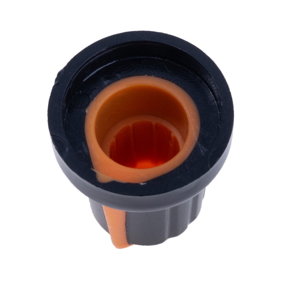 Ручка для потенціометра WH148 AG2 15x17mm 6mm shaft помаранчева Ручка для потенціометра WH148 AG2 15x17mm 6mm shaft помаранчева