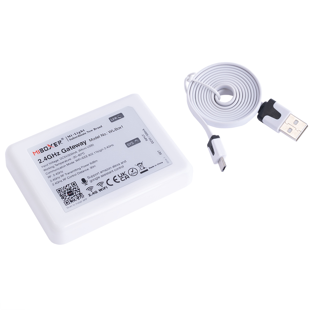 Шлюз WiFi/RF WL-Box1 для підключення RGB контролерів до WiFi Шлюз WiFi/RF WL-Box1 для підключення RGB контролерів до WiFi