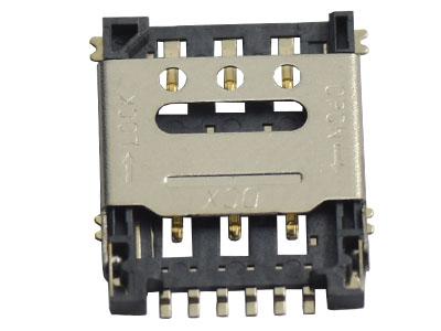 Тримач для nano-SIM-card, 6 контактів (SIM-077-6P-H1.5-R) Тримач для nano-SIM-card, 6 контактів (SIM-077-6P-H1.5-R)