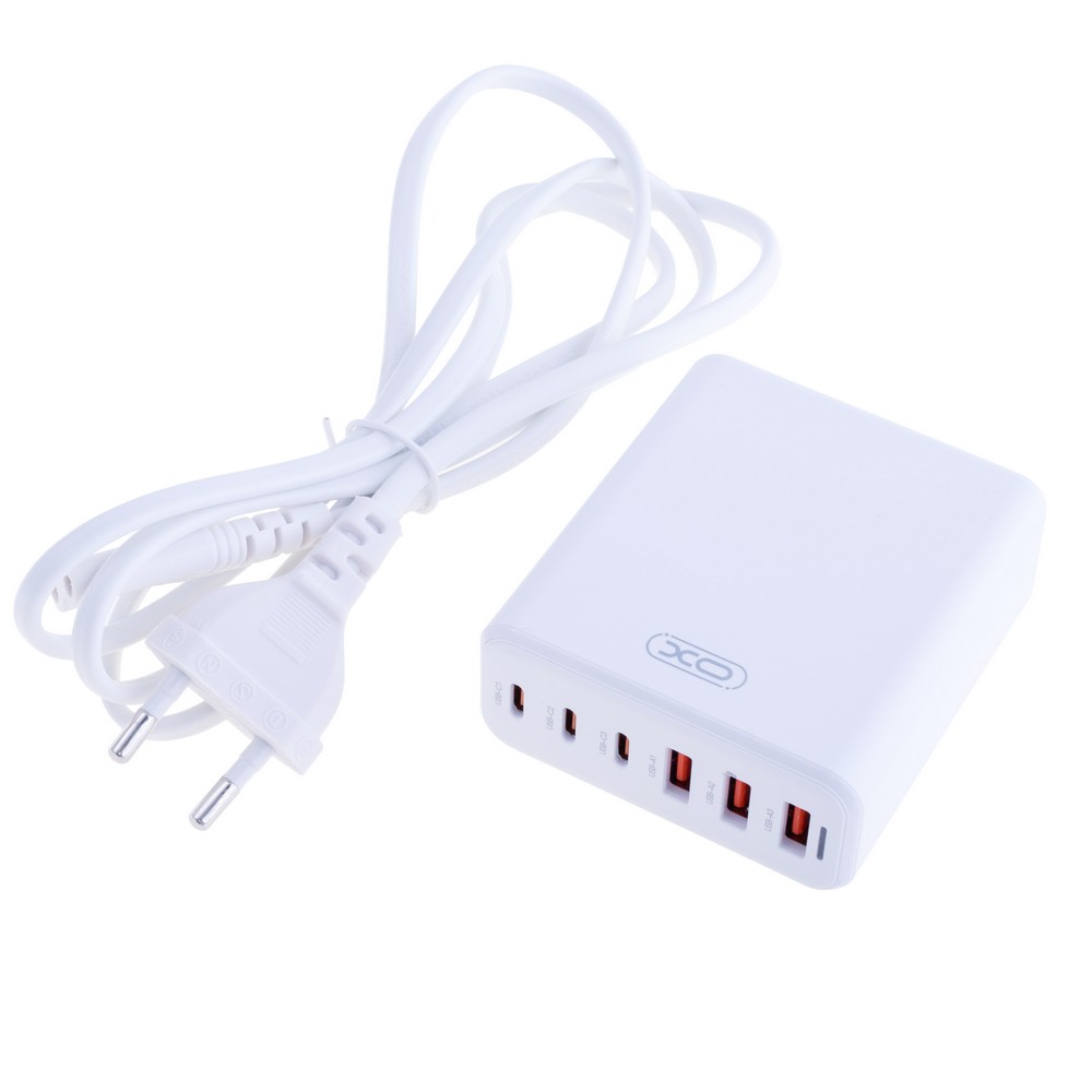 Зарядний пристрій білий XO L133 6-port 75W