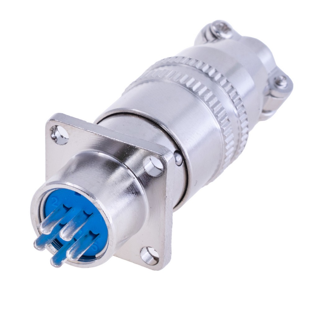 Роз'єм XS12-5P авіаційний штепсельний, вилка на провід + гніздо на корпус