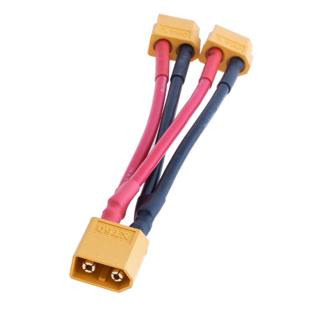 Розгалужувач живлення "Y" 1"тато"->2"мама" XT60, 14AWG C-061